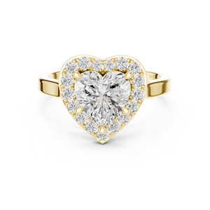 Nitya Jewels 14K <b>Adjustable</b> <b>Ring</b> with Lab Grown Diamond Ethnic Style Heart Cut for Daily Wear - Product Image 5