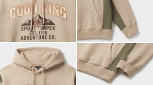 Sudadera con Capucha Personalizada con Bloques de Color, Sudadera Extra Grande de Algodón y Felpa, Sudadera Unisex de Estilo Urbano, Fabricante OEM ODM - Product Image 4