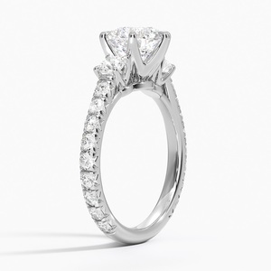 Stunning White Silver <b>Crystal</b> Engagement <b>Ring</b> Perfect Romantic Wedding Anniversary Jewelry for Her - Product Image 1