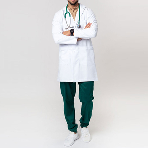Blouse de laboratoire blanche à manches longues, coupe confortable, qualité supérieure, avec poches spacieuses, vêtements de protection médicale, blouses de médecin - Product Image 2