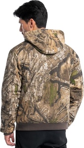 Sudadera con Capucha y Cremallera de Camuflaje para Hombre, Corte Regular, Forro Polar de Poliéster, Estilo Casual de Otoño - Product Image 2