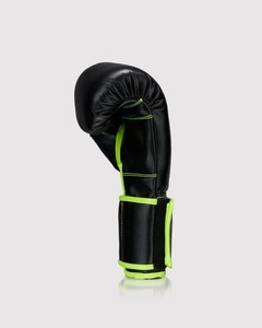 Gants de boxe Fly Boxing en cuir véritable noir et couleur perroquet, 100% cuir véritable, pour le kickboxing, la boxe, les combats et l'entraînement - Product Image 3