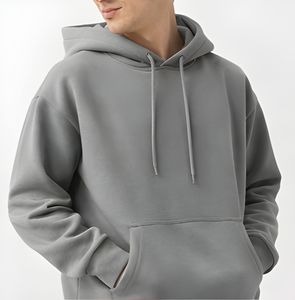Sudadera con Capucha de Estilo Minimalista para Hombre, 280 GSM, Felpa de Polialgodón, Corte Regular, Premium, para Uso Diario, Invierno - Product Image 4