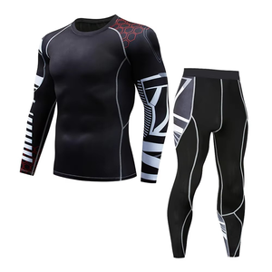 Conjuntos de Uniformes de Rashguard Personalizados de Alto Rendimiento para MMA y BJJ, Ropa de Compresión Elástica de Secado Rápido y Transpirable con Logotipo Frontal, Spandex/Nylon - Product Image 4
