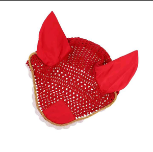 Máscara Antimoscas para Caballos, Diseño Moderno, Hecha en Pakistán, Tejido Deportivo Ligero, Protección Contra Insectos y Moscas, Protección para las Orejas - Product Image 1