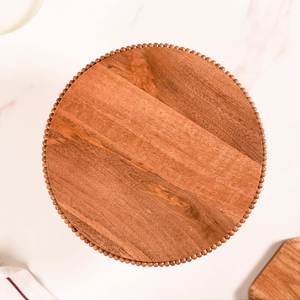 Elegant entertaining stand dessert photography prop <b>warm</b> brown cake pedestal wooden celebration <b>tray</b> modern kitchen accessory - Product Image 4