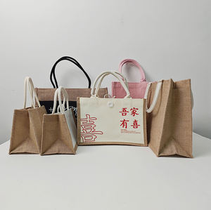 Sac fourre-tout en jute robuste avec fermeture éclair pour les voyages et les courses - Product Image 4