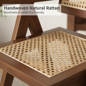 Silla de Comedor de Madera Maciza y Ratán, Tejida a Mano, Diseño Escandinavo Moderno, para Hogar, Cafetería, Restaurante, Venta al Por Mayor de Fábrica - Product Image 4