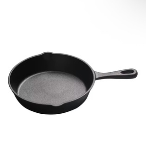 Pre-seasoned <b>Cast</b> Iron Soup & Stock Pots Non-Stick Plastic Hand Grip Flatware Included Home Use Cookware Set - Product Image 1