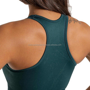 Sujetadores deportivos sin cables de alta calidad Diseño de sublimación acolchado de moda Ventas calientes Patrón sólido Hecho Fábrica cómoda de algodón - Product Image 2