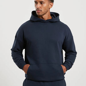 Ensemble de survêtement unisexe gris avec sweat à capuche et pantalon de jogging, vêtements de sport décontractés, couleur unie, manches longues, coton léger, automne, grande taille - Product Image 3