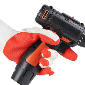 Gants de travail en latex rouge pas chers, revêtement en latex sur la paume, gants de sécurité en coton tricoté pour la construction - Product Image 5