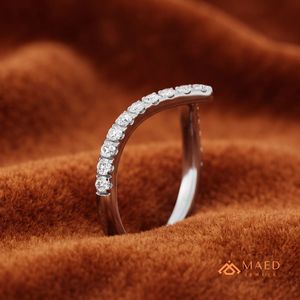 Anillo de Compromiso de Plata de Ley 925 con Moissanita en Forma de V, Joyería Nupcial de Diamantes de Moissanita para Mujer, Lujo Estadounidense - Product Image 5