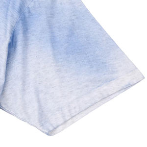 Camiseta de algodón 100% de 270 g/m² para hombre, al por mayor, en blanco, con cuello redondo, manga corta, efecto desgastado, lavado ácido y descolorido por el sol, personalizable - Product Image 6