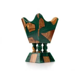 FAIZA CRAFT Brûleur d'encens artisanal en bois de santal et résine d'acacia de haute qualité, écologique, pour aromathérapie, Lobanan Mabkhara - Product Image 6