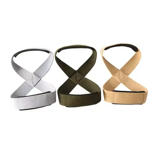 Nouvelles sangles de musculation en nylon personnalisées en forme de 8, antidérapantes, réglables, légères, haute élasticité, fermeture à clip. - Product Image 2