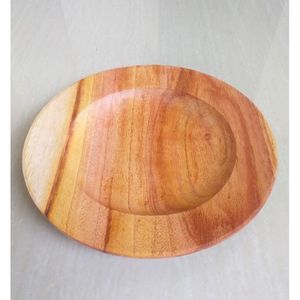 Assiette en bois de qualité supérieure avec un design naturel fait main, plat de service en bois durable pour la maison, le restaurant et la décoration de table - Product Image 2