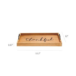 Bandeja de Servir de Madera de Diseño Elegante, Estilo Gracioso, con Asa Negra, Bandejas Rectangulares Disponibles al Mejor Precio - Product Image 2