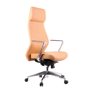 KINSHA SEP-01 High <b>Back</b> Contemporary Lift <b>Chair</b> PU Leather Office <b>Chair</b> with Metal Swivel Base and Ergonomic Lumbar <b>Support</b> - Product Image 2