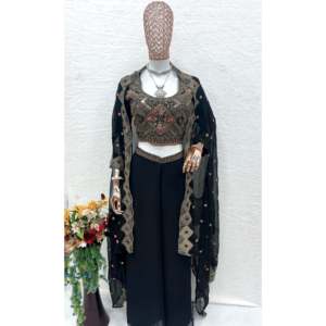 ชุดปาร์ตี้สำหรับผู้หญิง choli-plazzo และชุดโกติที่สวยงาม - Product Image 4