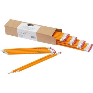 Paquete Económico de 30 Lápices HB Preafilados, Estándar para Aula, con Caja de Madera y Gomas de Borrar - Product Image 1