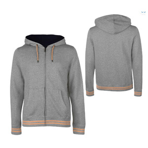 Sweat-shirt à capuche ample pour homme, respirant, écologique, en polyester/coton, motif uni, impression du logo sur le devant - Product Image 4