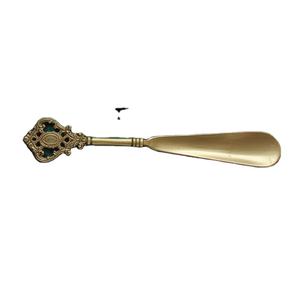 Premium Brass Short <b>Shoe</b> Horn with Anchor Handle Long Reach <b>Shoe</b> Helper Luxury Gift For Home and Hotel Decor - Product Image 1