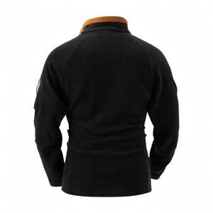 SPINE CRAFT Sudadera de forro polar holgada y lisa para hombre, cuello alto, media cremallera, manga larga, versátil y a la moda, para otoño e invierno - Product Image 2