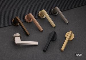 Poignée de porte moderne en laiton massif avec barre de levier pour porte d'appartement, sécurité, chambre, salon, ensemble de quincaillerie de mobilier - Product Image 3