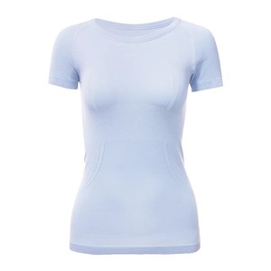 Short Sleeves Women's Eco-Friendly Lightweight Anti-static <b>Crop</b> <b>Top</b> Quick Dry Sweat-Wicking Custom Design Embroidery Front - Product Image 1