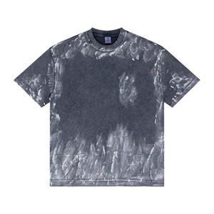 เสื้อยืดวินเทจสไตล์ย้อมสีแบบแอซิดวอชสำหรับผู้ชาย OEM ODM รับทำโลโก้ตามสั่ง เนื้อผ้าหนา 100% คอตตอน ทรงโอเวอร์ไซส์ เสื้อยืดสตรีทแวร์ผู้ชาย - Product Image 3