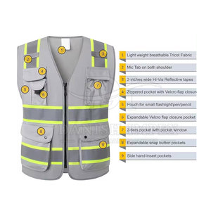 Chaleco de Seguridad de Diseño Único Fabricado en Pakistán, Chaleco de Seguridad de Poliéster para Uso en Exteriores con Logotipo Personalizado - Product Image 3