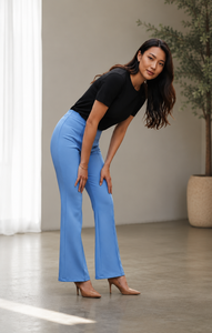 Pantalon décontracté léger de haute qualité, nouvelle mode, couleur unie, coupe large et droite pour femme - Product Image 3