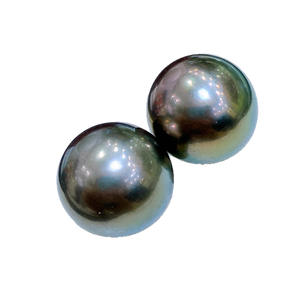 Manufacturer Wholesale 10-11mm Peacock <b>Green</b> Gold Pearl <b>Earrings</b> with Fashionable Personalized Gift Box - Product Image 5