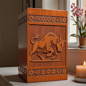 Urne funéraire en bois et résine gravée sur mesure : Urne commémorative pour animaux de compagnie/humains, souvenir commémoratif par AYAANS - Product Image 1