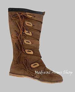 Bottes médiévales en cuir faites à la main pour hommes, chaussures authentiques de reconstitution historique de la Renaissance, chaussures de costume historique, pour anniversaire et Halloween - Product Image 3