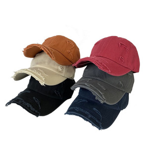 Custom Logo Vintage Washed Duckbill Baseball Cap Embroidered Common 100% Cotton Unisex with Metal Buckle - Product Image 2