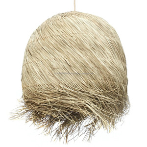 Vente chaude roi artisanat Viet Vietnam conception traditionnelle asiatique jonc de mer abat-jour tissage à la main plafonniers transparents - Product Image 1