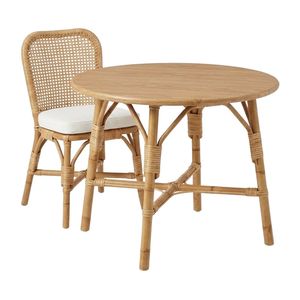 High Quality Rattan Kids Play Round Table & <b>Chair</b> Children Furniture Wholesale <b>Cheap</b> Hot Sale Study Desk - Product Image 2