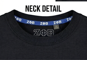 Camiseta de Manga Corta para Hombre, Corte Regular, 100% Algodón, Estampado Personalizado, Ropa Griega de Fraternidad, Bordado de Letras Zeta Phi Beta, Negra - Product Image 5