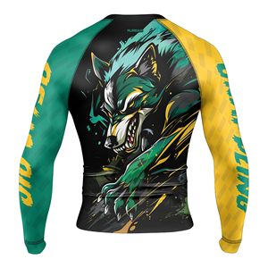 เสื้อแรชการ์ดแบบขายส่ง OEM ผลิตตามสั่ง ป้องกันรังสียูวี สำหรับทุกเพศ ผลิตจากโพลีเอสเตอร์แบบยืดหยุ่น เป็นมิตรต่อสิ่งแวดล้อม ผลิตจากโรงงาน รับผลิตแบบ OEM ขายส่ง - Product Image 5