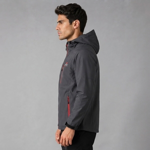 Hip Hop Hooded <b>Canvas</b> Windbreaker <b>Jacket</b> Men Women Winter Breathable Waterproof Front High Street Fashion Windbreaker <b>Jacket</b> - Product Image 6