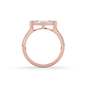 Bague de Fiançailles Légère en Or 14K avec Diamant de Laboratoire 1,70 Carat Taille Marquise Style Unique pour Femme - Vente en Gros Direct Usine - Product Image 4