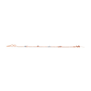 Bracelet à breloques étoile, lune et soleil en or rose pour femmes |   Bracelet ajustable en diamants CZ célestes |   Bijoux de mode de luxe - Product Image 3