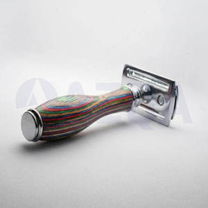 Handcrafted Wooden Handle Double Edge Safety <b>Razor</b> Multicolor Silver Head Eco Friendly Manual Wet Shaving Tool for <b>Men</b> - Product Image 2