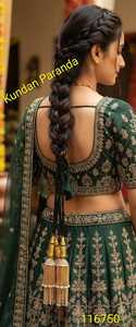 Luxury Bridal Paranda Traditional Hair Tassel Pearl Chain Hair <b>Accessory</b> Wedding <b>Braid</b> Ornament for Women Festival Wear - Product Image 2