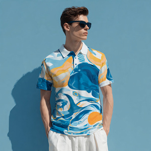 Polo Swimwear <b>Shirts</b> Men's Button Up Beach Wear Polo <b>Shirt</b> Men Lightweight Turn Down <b>Collar</b> Beach Swim Polo <b>T</b> <b>Shirts</b> Men - Product Image 6