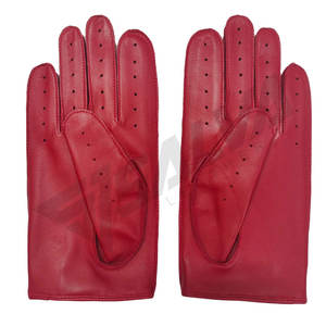 Guantes de Conducción de Verano de Cuero Genuino para Mujer, de Piel de Oveja, Finos, para Motocicleta, con Dedos Completos, de Moda, Huecos, Sin Forro - Product Image 3
