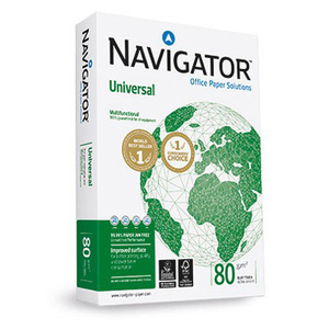 กระดาษถ่ายเอกสาร NAVIGATOR พรีเมียม สีขาว คุณภาพสูง สำหรับการพิมพ์สองหน้าและรายงานระดับมืออาชีพ - Product Image 1