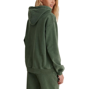 Sudadera con Capucha de Lavado Ácido a la Moda, Nueva Colección 2025, para Mujer, Ajuste Cómodo, Estilo Casual, Transpirable, Color Sólido, Marca Privada, MOQ Bajo - Product Image 5